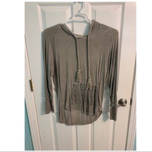 Olive Hooded Shirt with pocket